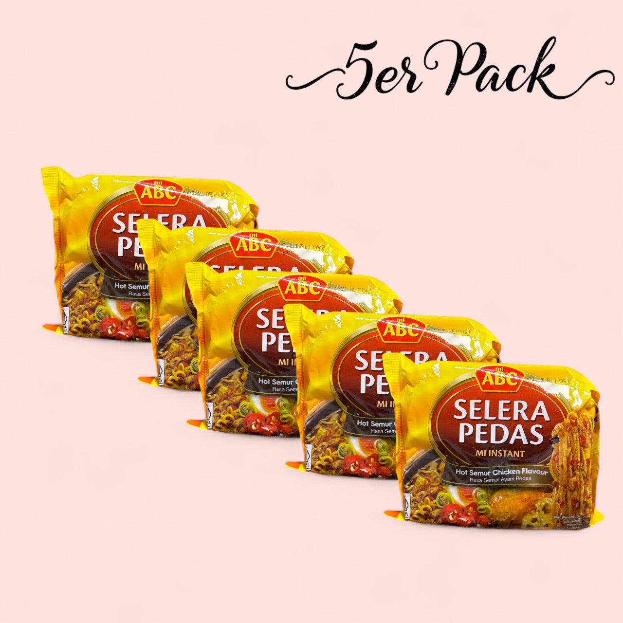 Mi ABC Instant Rasa Semur Ayam Pedas - 5er Pack - Java Markt