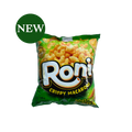 Nesia Food RONI Crispy Macaroni mit geröstetem Mais, knuspriger Snack, Vorspeisen und Snack-Produkt, in Verpackung.