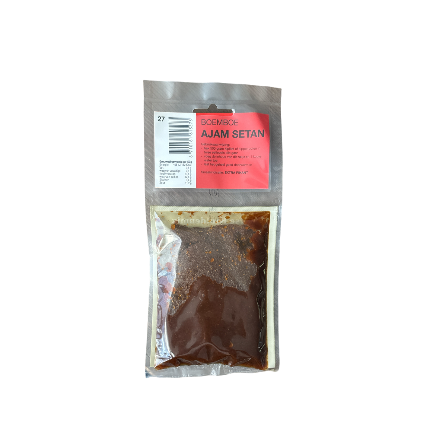 Vanka Kawat Kräuter- und Gewürzmischung Sari Rasa Bumbu Ayam Setan in einer Packung, mit Kräutern und Gewürzen sichtbar