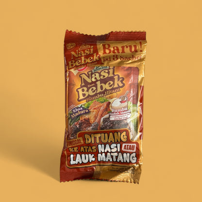 Vanka Kawat Kobe Gewürzpaste Nasi Rasa Bebek mit schwarzer Bumbu, cremige Textur und dunkle Farbe, für aromatisches Gericht