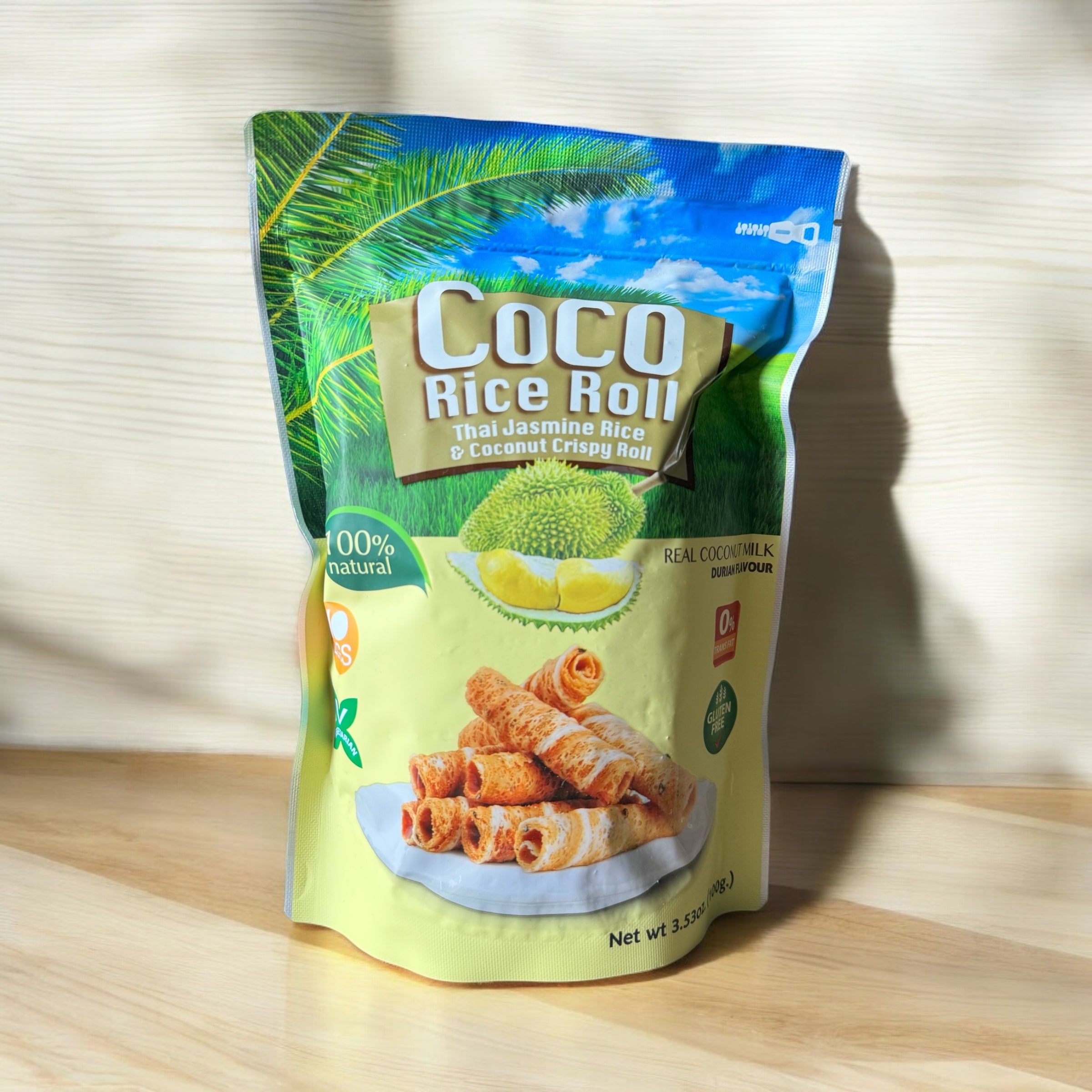 Coco Crispy Rice Roll Coconut - Rasa Durian - Java Markt