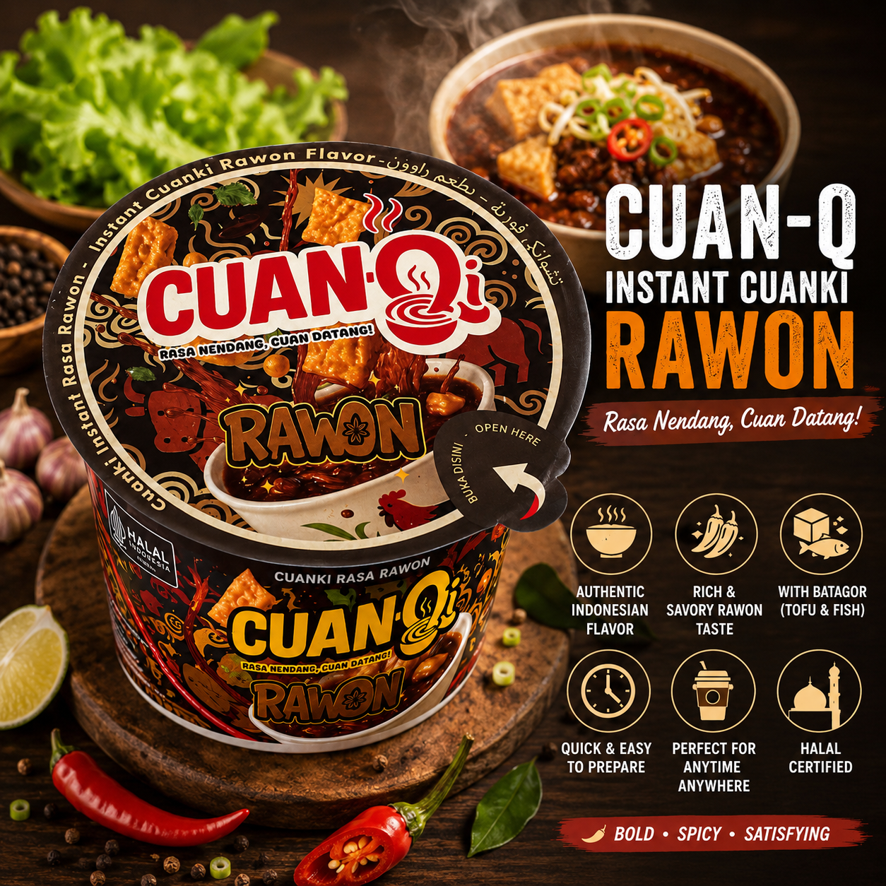 CuanQ Cuanki Instant Rasa Rawon 100 g