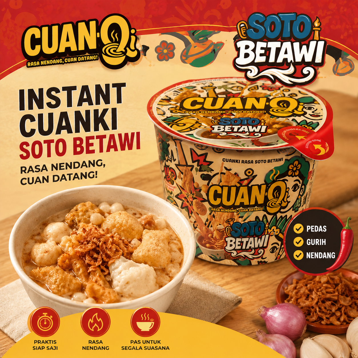 CuanQ Cuanki Instant Rasa Soto Betawi 100 g