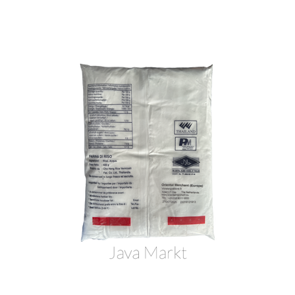 Reismehl von Erawan, Koch- und Backzutat, in einer weißen Verpackung, für asiatische Gerichte und Backrezepte, von Oriental Merchant