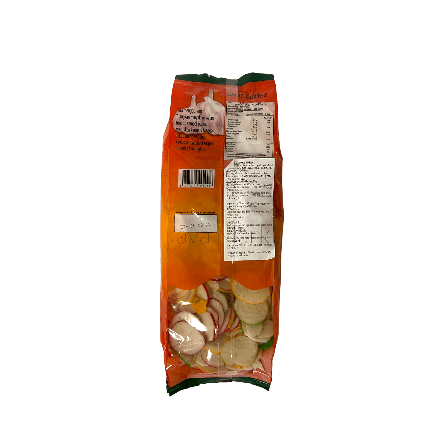 Bunte Fanni Kerupuk Bawang Warna von Amboina B.V, knuspriges indonesisches Snack in bunten Farben