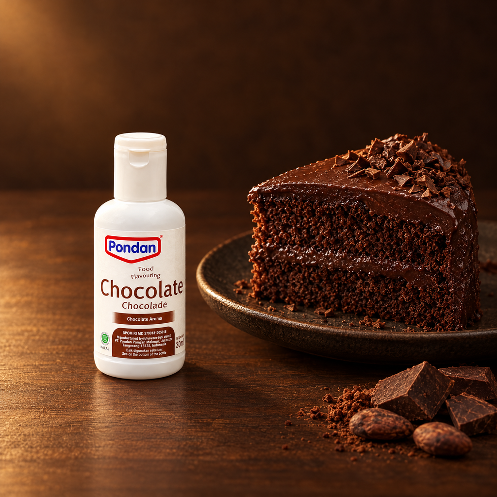 Pondan Chocolate Aroma 30ml – Fläschchen mit Schokoladenkuchen
