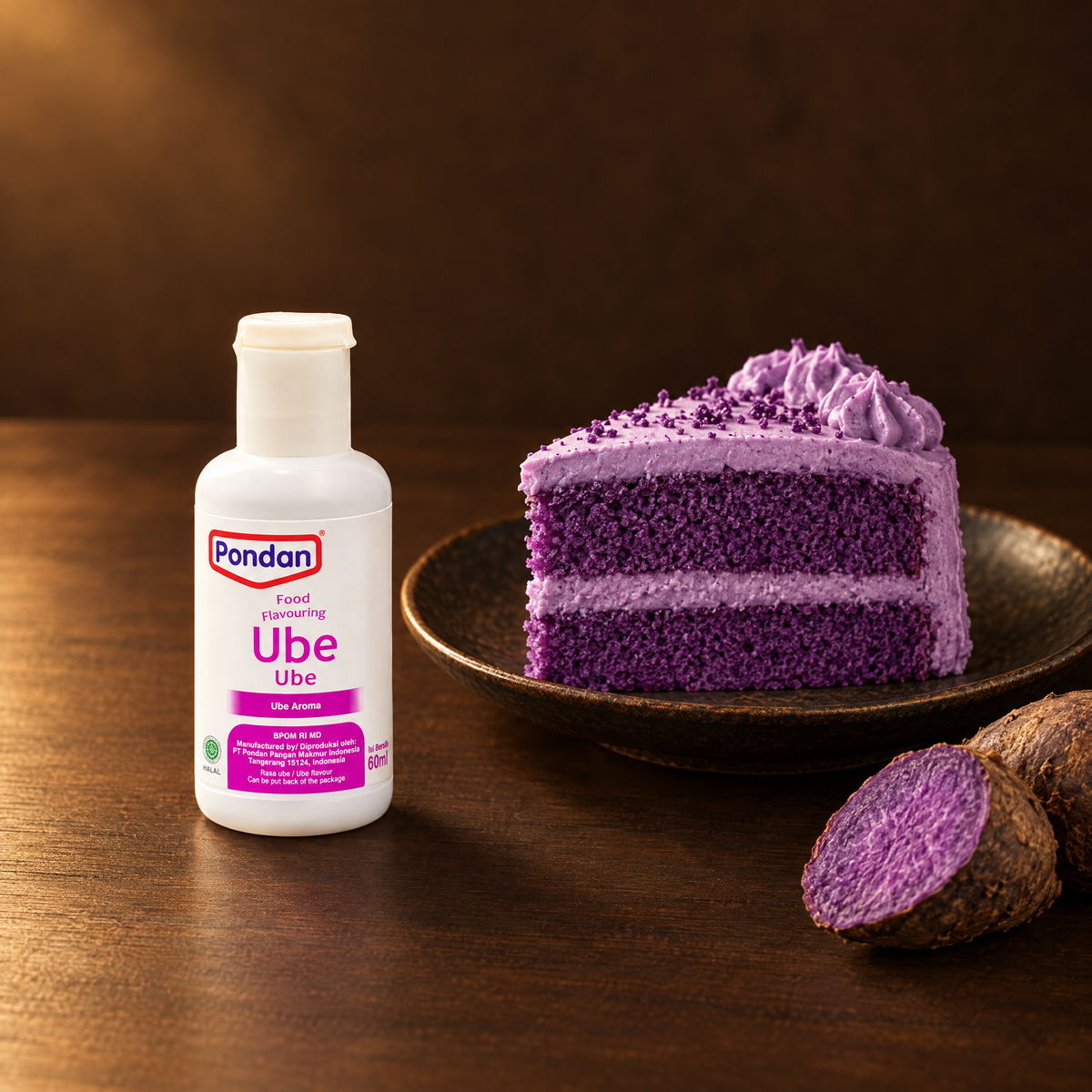 Pondan Ube Aroma 30ml – Fläschchen mit Ube-Kuchen