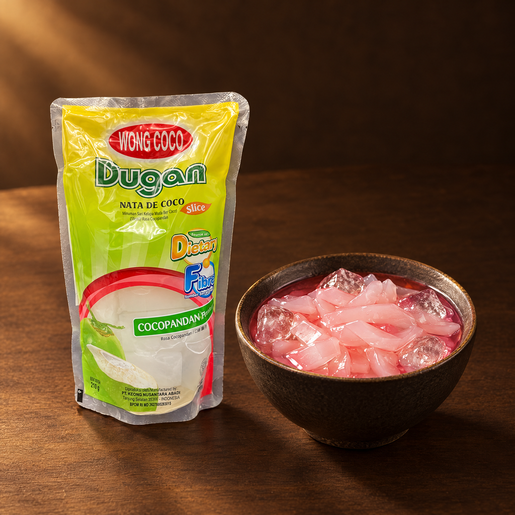 Nata De Coco Slice Rasa Cocopandan 210g – Packung mit fertigem Dessert