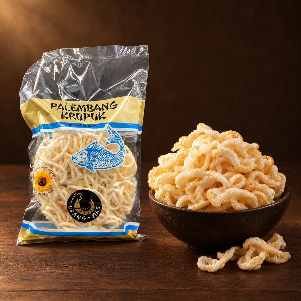 Udang Mas Kerupuk Palembang – Packung mit frittierten Garnelencrackern