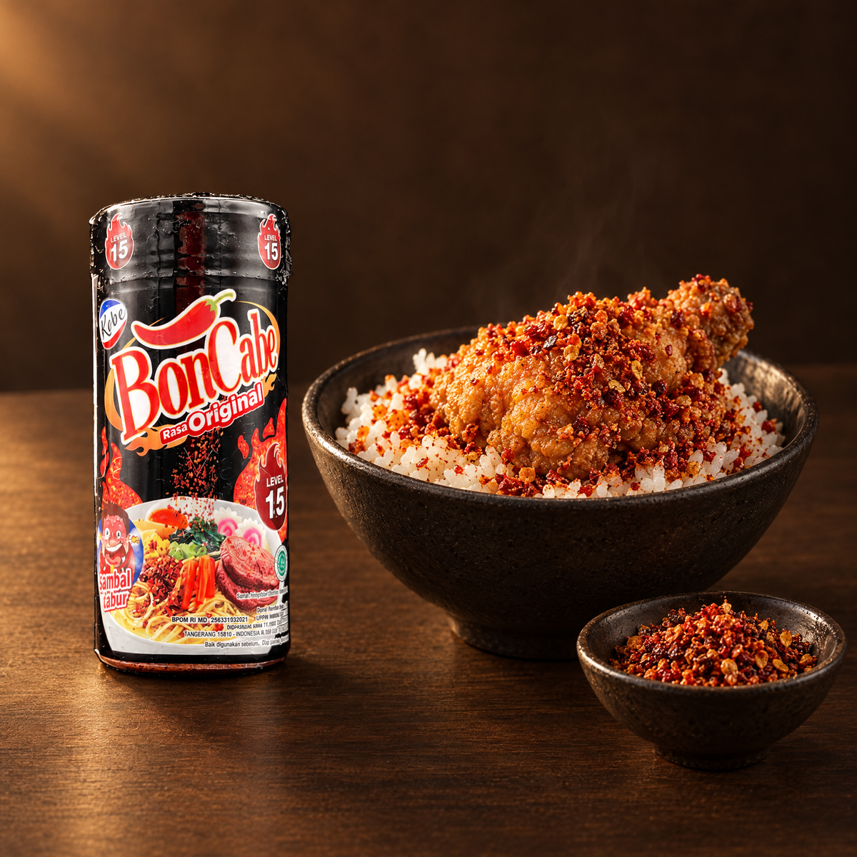 Kobe BonCabe Original Level 15 65g – Packung mit Reis und Chili-Streuer