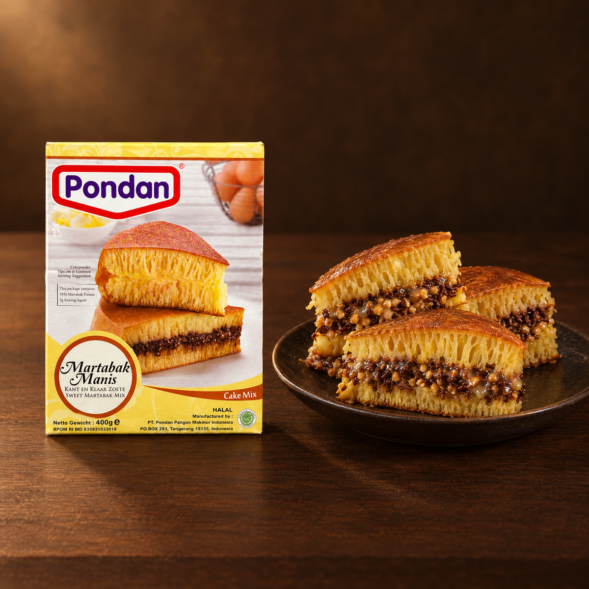 Pondan Tepung Martabak Manis 400g – Packung mit Martabak Manis