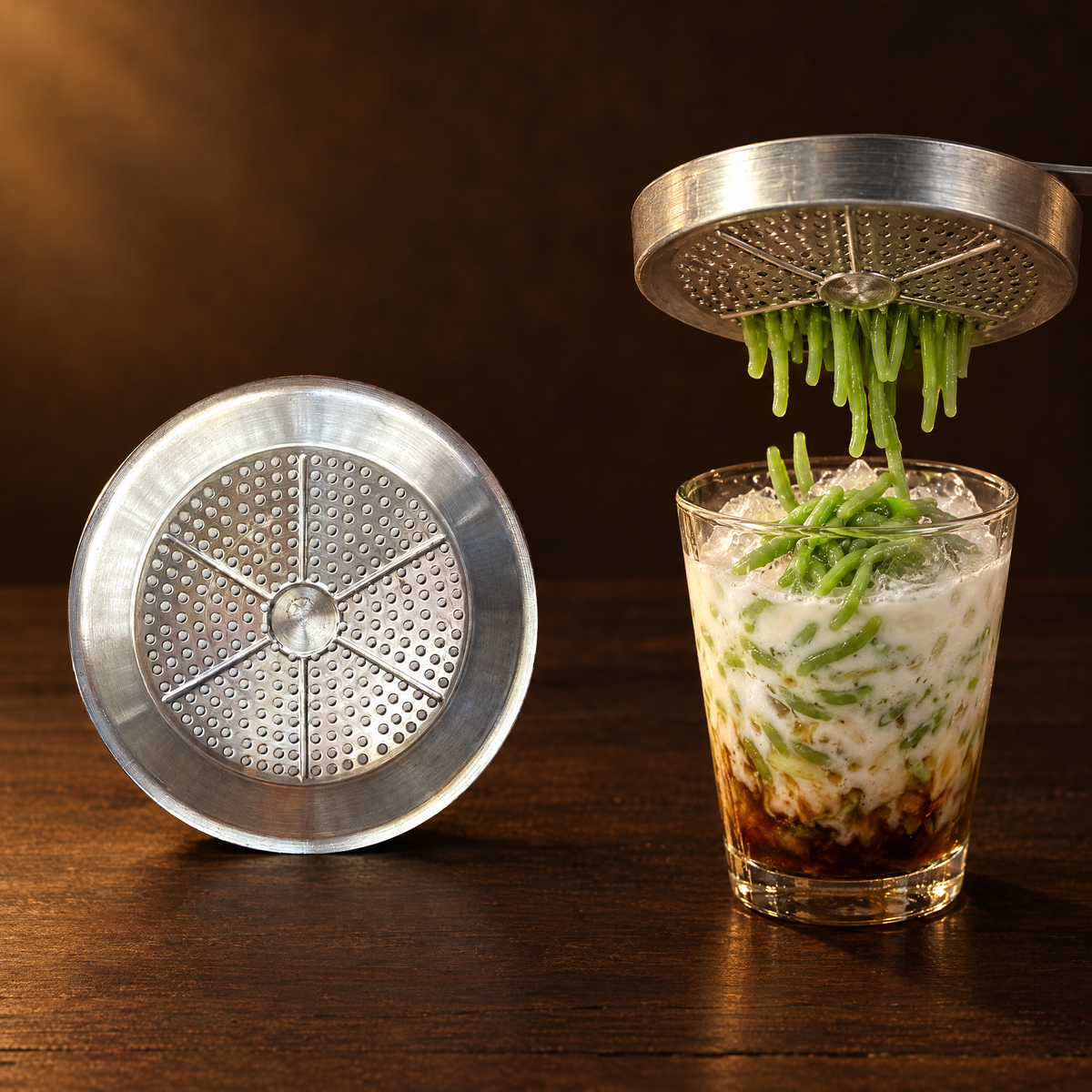 Jawa Cendol Sieb 26 cm – Sieb mit zubereitetem Cendol