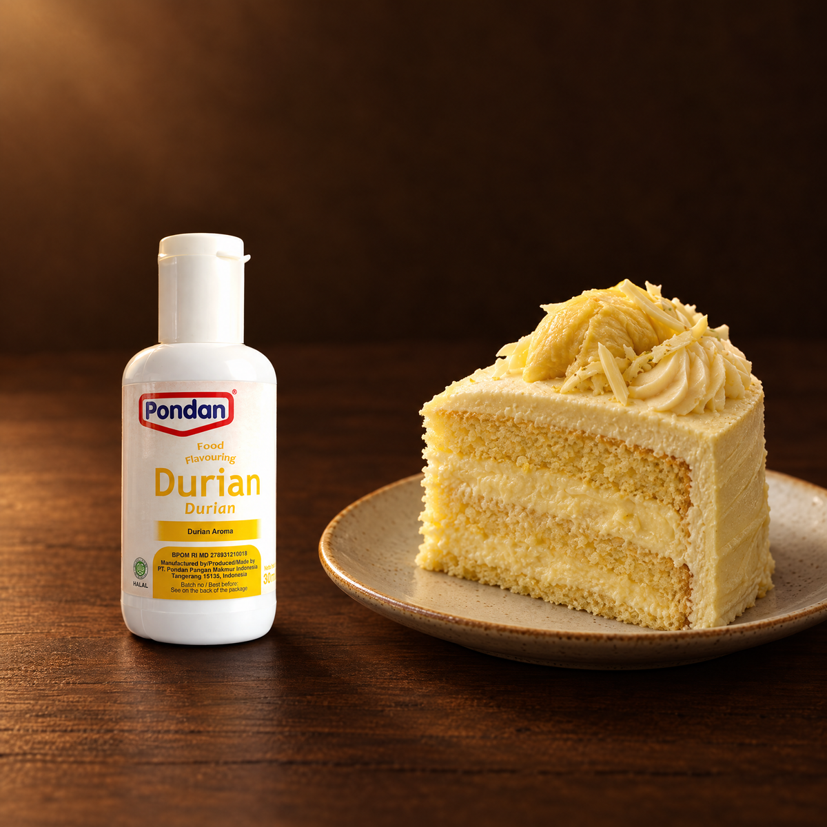 Pondan Perasa Durian 30 ml – Fläschchen mit Durian-Kuchen