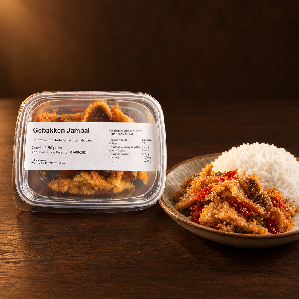 Ikan Asin Jambal Goreng 80 g – Packung mit frittiertem Salzfisch