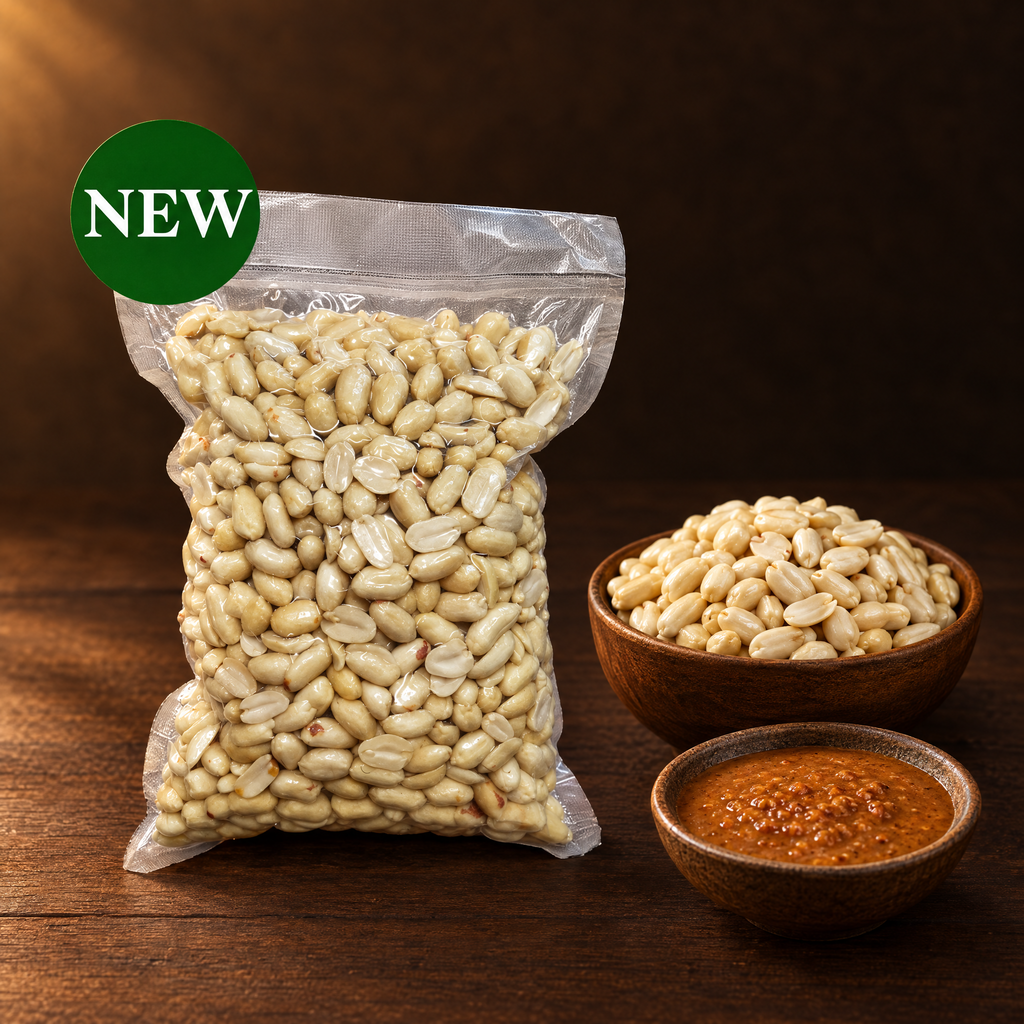 Kacang Tanah Mentah Tanpa Kulit 500 g – Packung mit geschälten Erdnüssen
