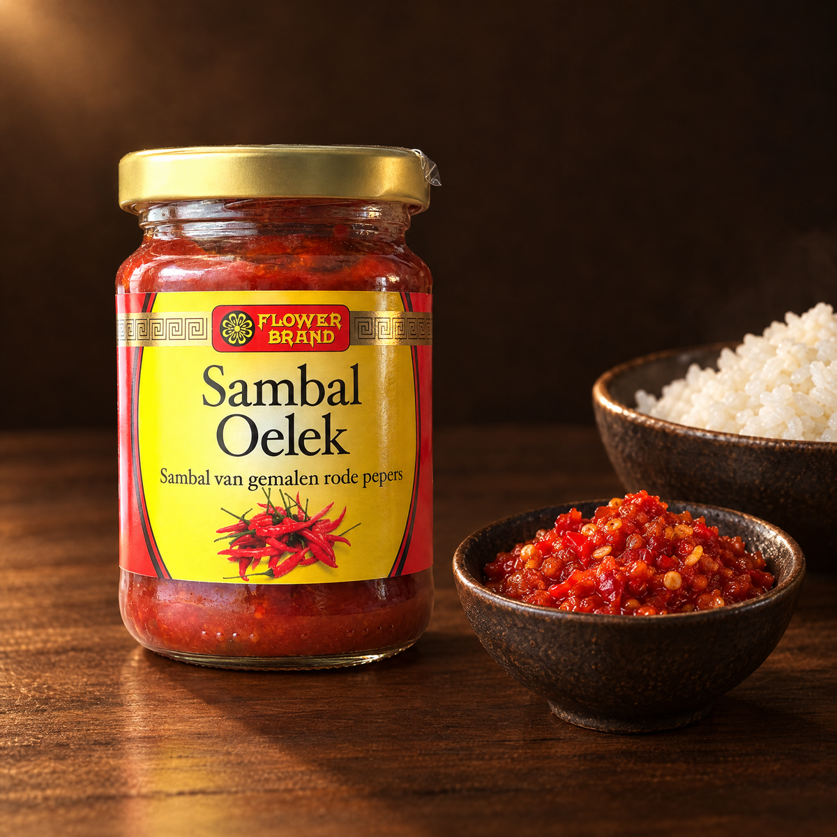 Sambal Oelek Flower Brand – Glas mit Sambal Oelek