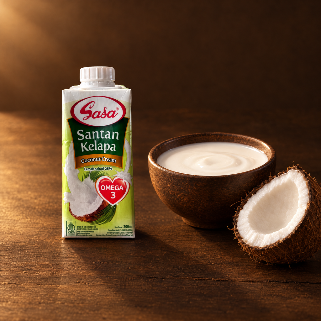 Sasa Santan Kelapa Cair 200 ml – Packung mit Kokosmilch