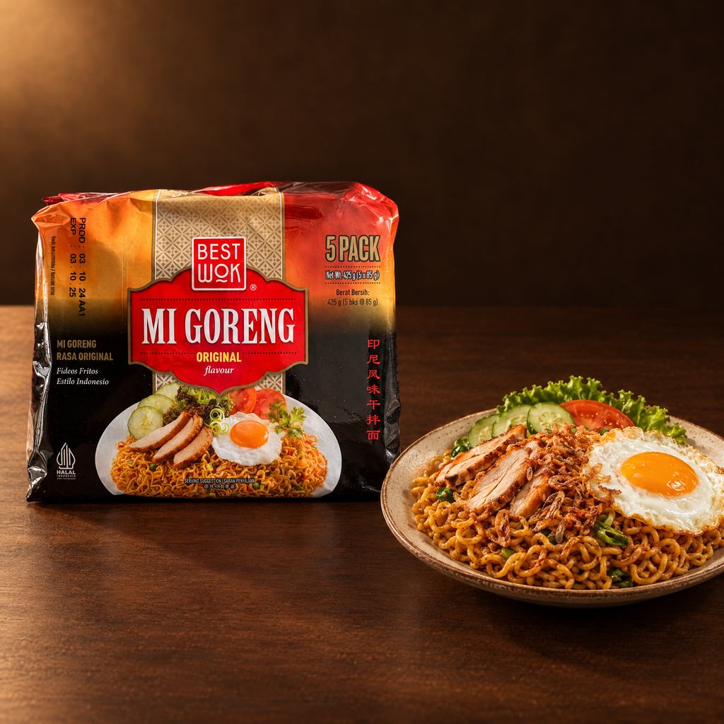 Best Wok Mie Goreng 5er Pack – Packung mit zubereitetem Mie Goreng