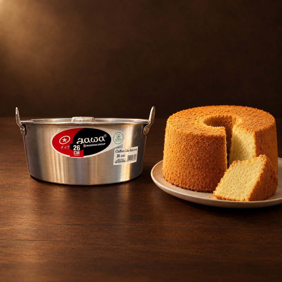 Cetakan Jawa Chiffon Cake 26 cm – Backform mit Chiffon-Kuchen