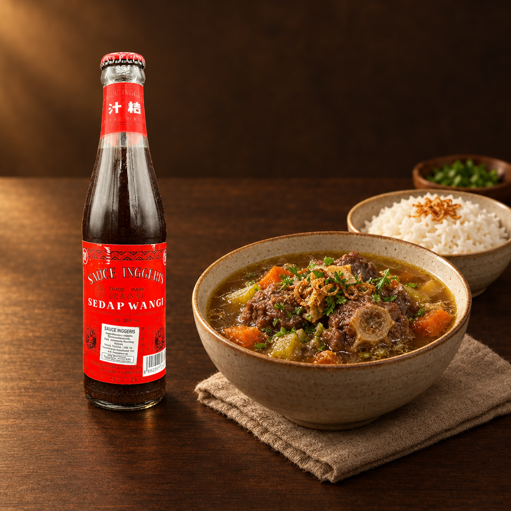 Sedap Wangi Saos Inggris 300ml – Flasche mit Sop Buntut