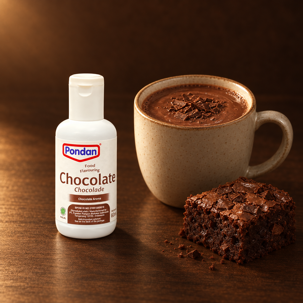 Pondan Chocolate Aroma 30ml – Fläschchen mit heißer Schokolade und Brownie