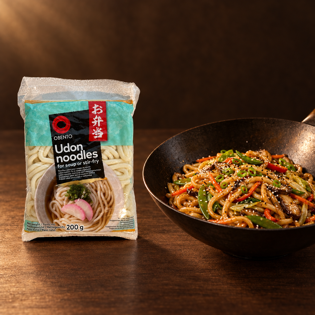 Obento Udon Nudeln 200g – Packung mit gebratenen Yaki-Udon