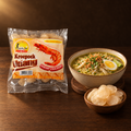 Kerupuk Udang 4 cm 250g – Packung mit Soto-Suppe und Crackern
