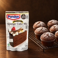 Pondan Sponge Cake Mix Chocolate 400g – Packung mit Schoko-Muffins