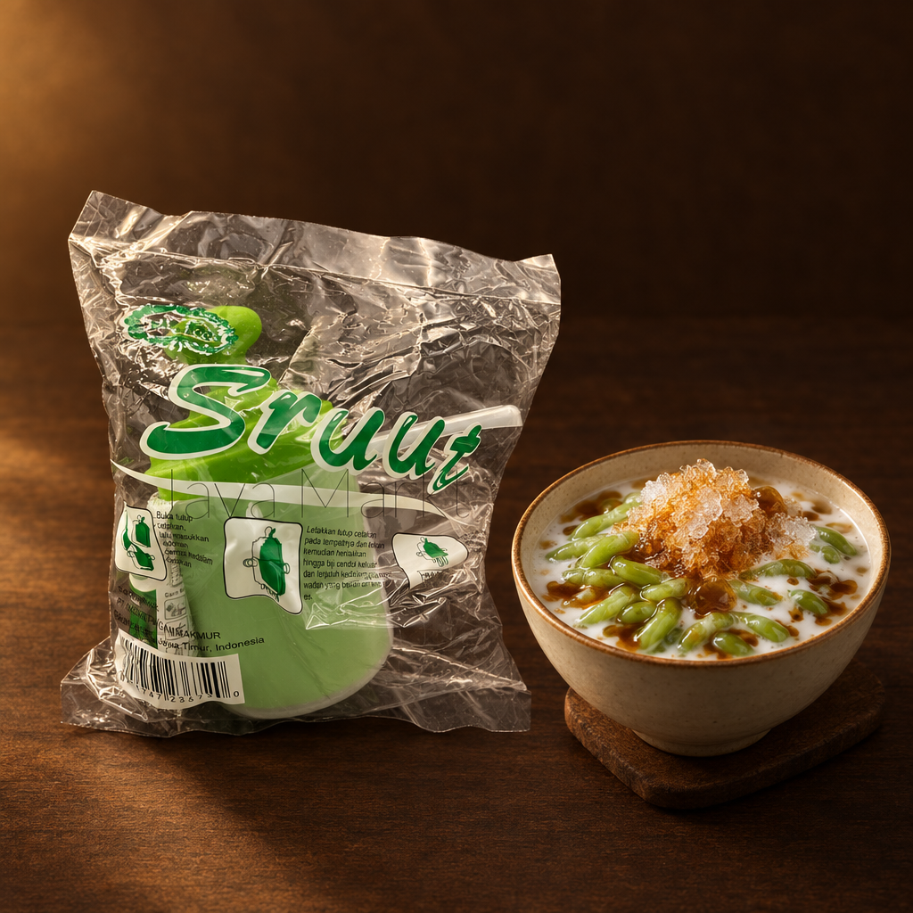 Cetakan Cendol + Sruut Tepung Dawet Set – Set mit warmem Dawet-Dessert