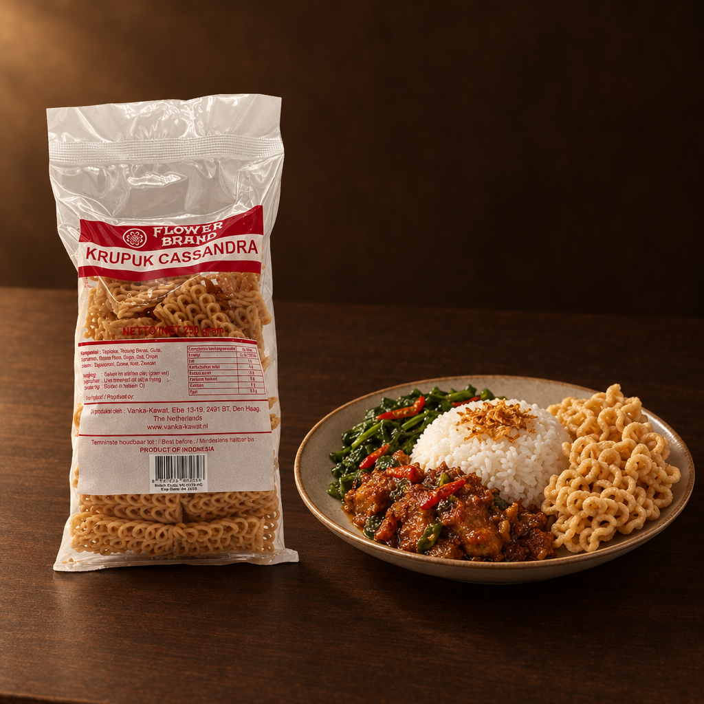 Krupuk Cassandra 250 g – Packung mit Reisgericht und Krupuk