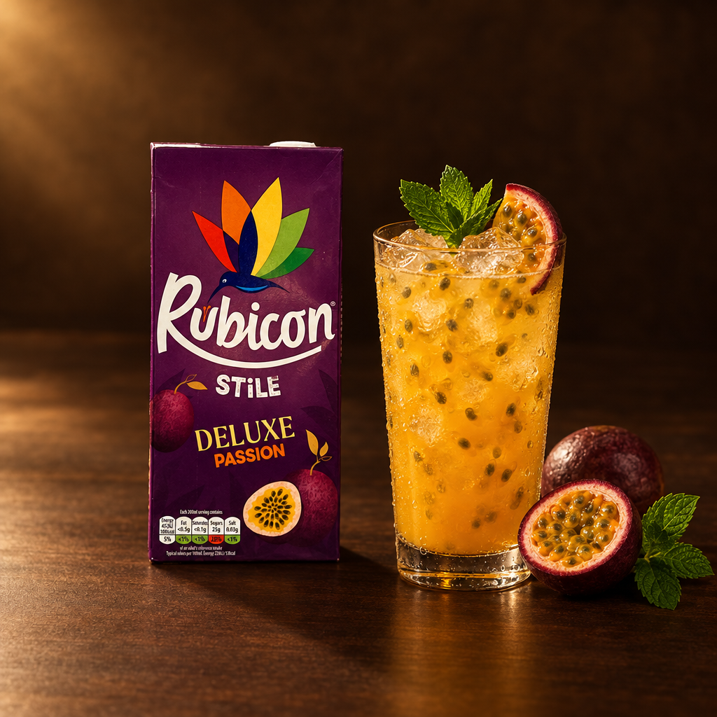 Rubicon Passion Fruit Juice Drink 1 L – Packung mit Maracuja-Mocktail