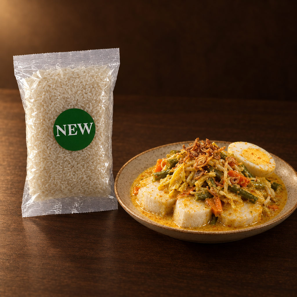 Lontong Beras 2er Pack 240 g – Packung mit Lontong Sayur