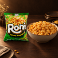 RONI Crispy Macaroni Roasted Corn 140 g – Packung mit großer Snackschale