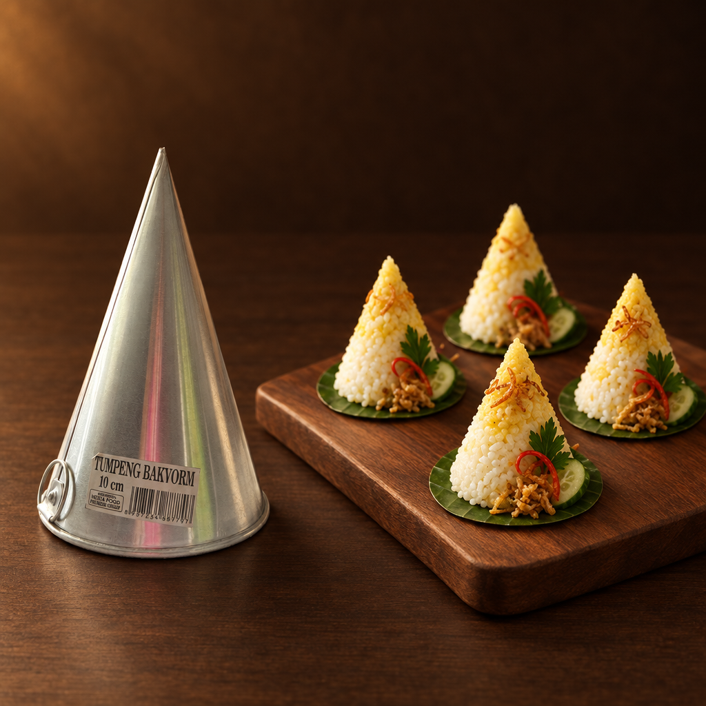 Cetakan Tumpeng 10 cm – Form mit mehreren Mini-Tumpeng