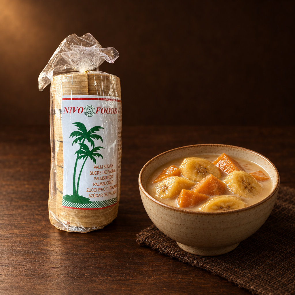 Gula Kelapa Slice 250 g – Packung mit Kolak-Dessert