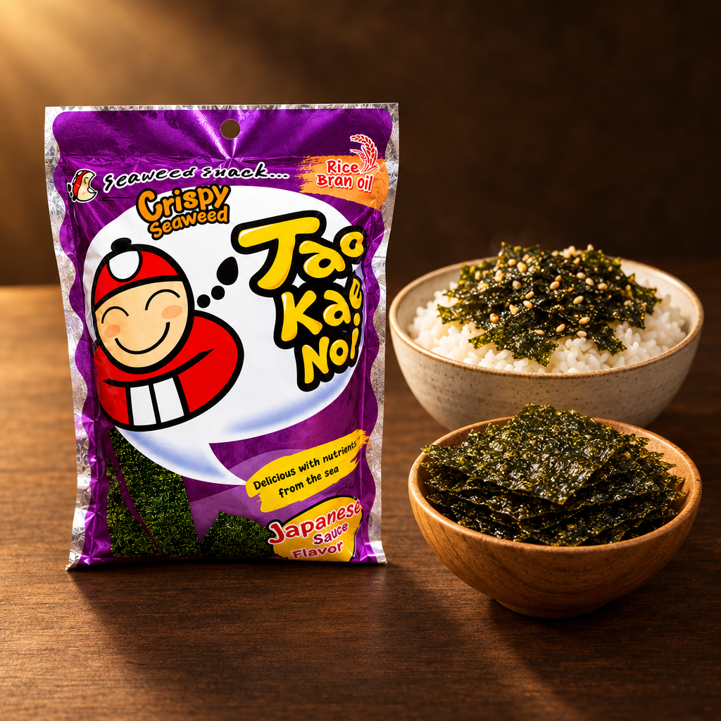 Taokaenoi Crispy Seaweed Japanese Sauce 32 g – Packung mit Algen und Reis