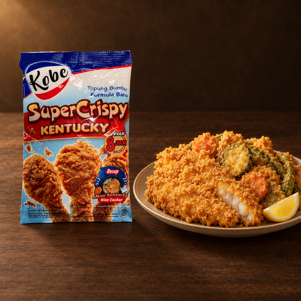 Kobe Kentucky Super Crispy 3er Pack 300 g – Packung mit knusprigem Fisch und Gemüse