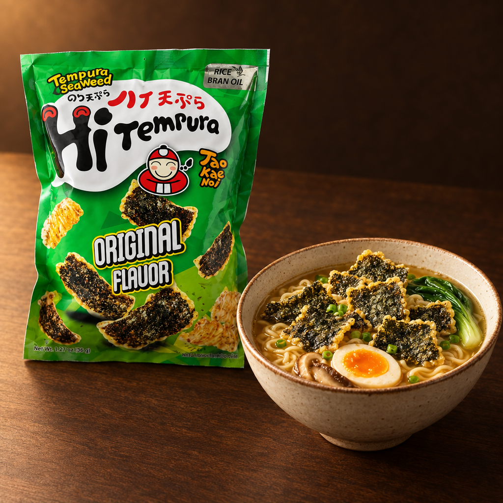 TaoKaenoi Tempura Seaweed Original 36 g – Packung mit Algen als Suppen-Topping