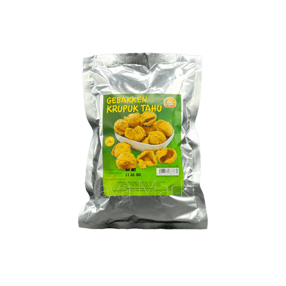 Knusprige, goldene Tofu-Chips von Nesia Food, ideal zum Snacken, mit knuspriger Textur und würzigem Geschmack.