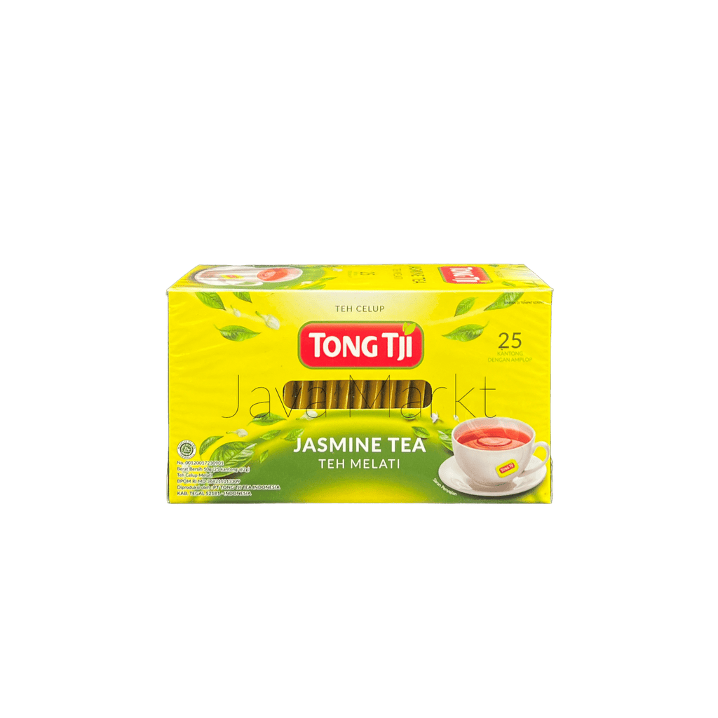 Tee Tasse mit Jasmin-Tee von Nesia, frisch gebrühter Jasmin-Tee in einer weißen Tasse, aromatisch und blumig duftend.