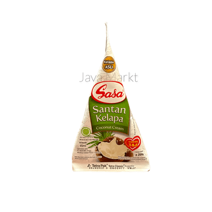 Nesia Food Kokosmilch Sasa Santan Kelapa in einer Dose, cremige Kokosmilch für Kochen und Backen, Nahaufnahme