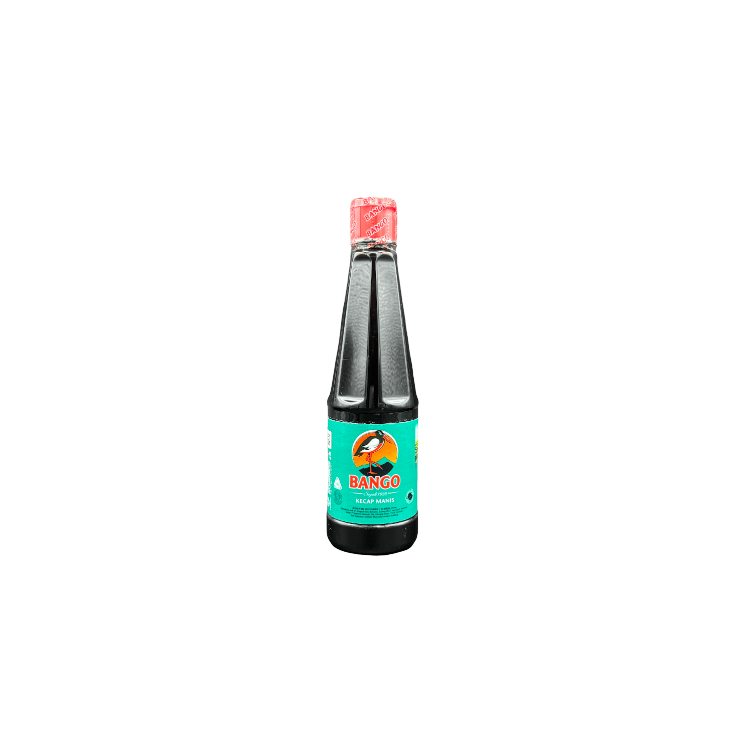 Nesia Food Bango Kecap Manis, dunkle süße Sojasoße in Flasche, typisch für indonesische Küche, sichtbar in der Verpackung