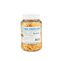 Knusprige, goldene Bawang Putih Goreng von Nesia Food, gebratener Knoblauch als Lebensmittel.