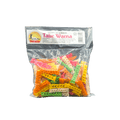 Bunter Knoblauch-Kerupuk von Nesia Food, knuspriges indonesisches Lebensmittel mit bunten Farben, perfekt als Snack.