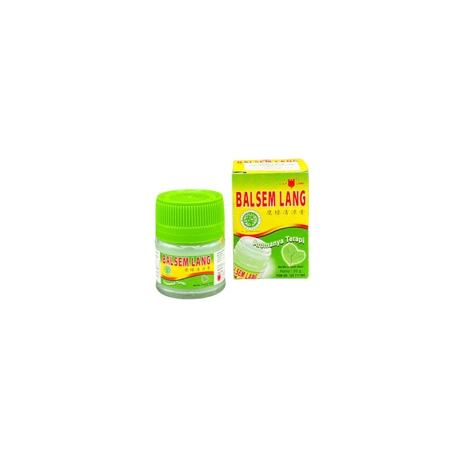 Nesia Cap Lang Balsam Gosok Massageöl in einer Flasche, ideal für wohltuende Massageanwendungen, sichtbarer Produktaufdruck