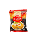 Nesia Food Wok Mie Goreng Original Pasta und Nudeln in einer Schüssel, authentische asiatische Wok-Nudeln, Nahaufnahme