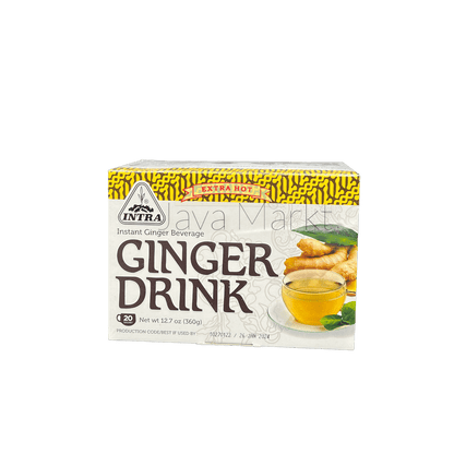 Nesia Food Intra Ginger Drink Extra Hot in einer Tasse, frisch gebrühtes Ingwertee mit scharfem Geschmack, Tees & Aufgüsse