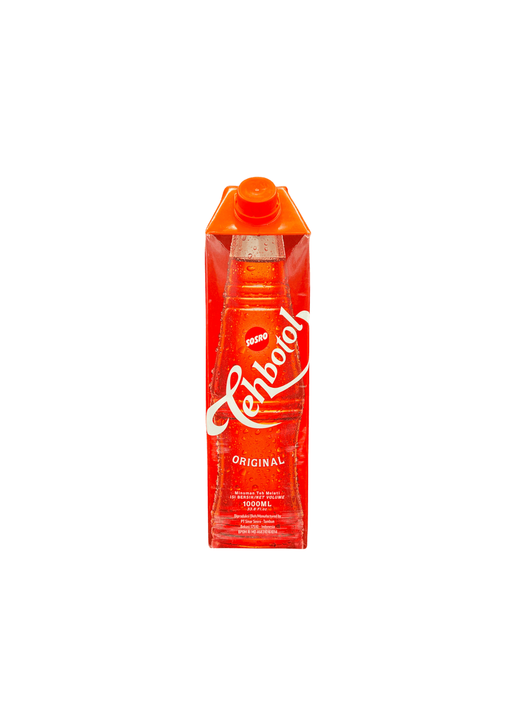 Vanka Kawat Teh Botol Sosro 1L Flasche, traditioneller indonesischer Tee in transparentem Plastikflasche