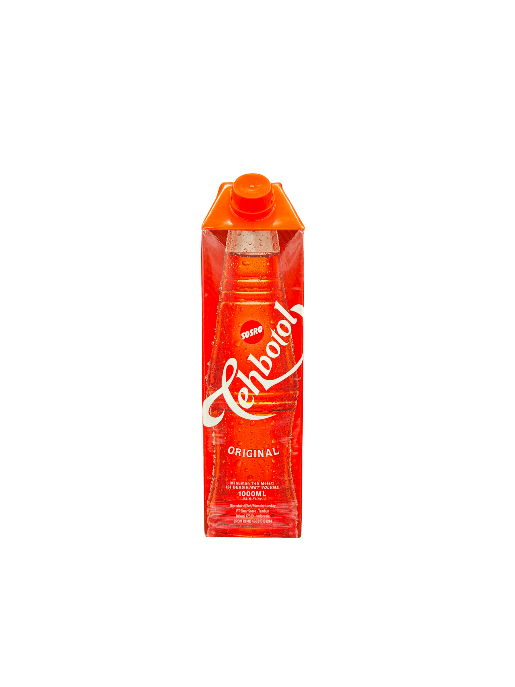Vanka Kawat Teh Botol Sosro 1L Flasche, traditioneller indonesischer Tee in transparentem Plastikflasche
