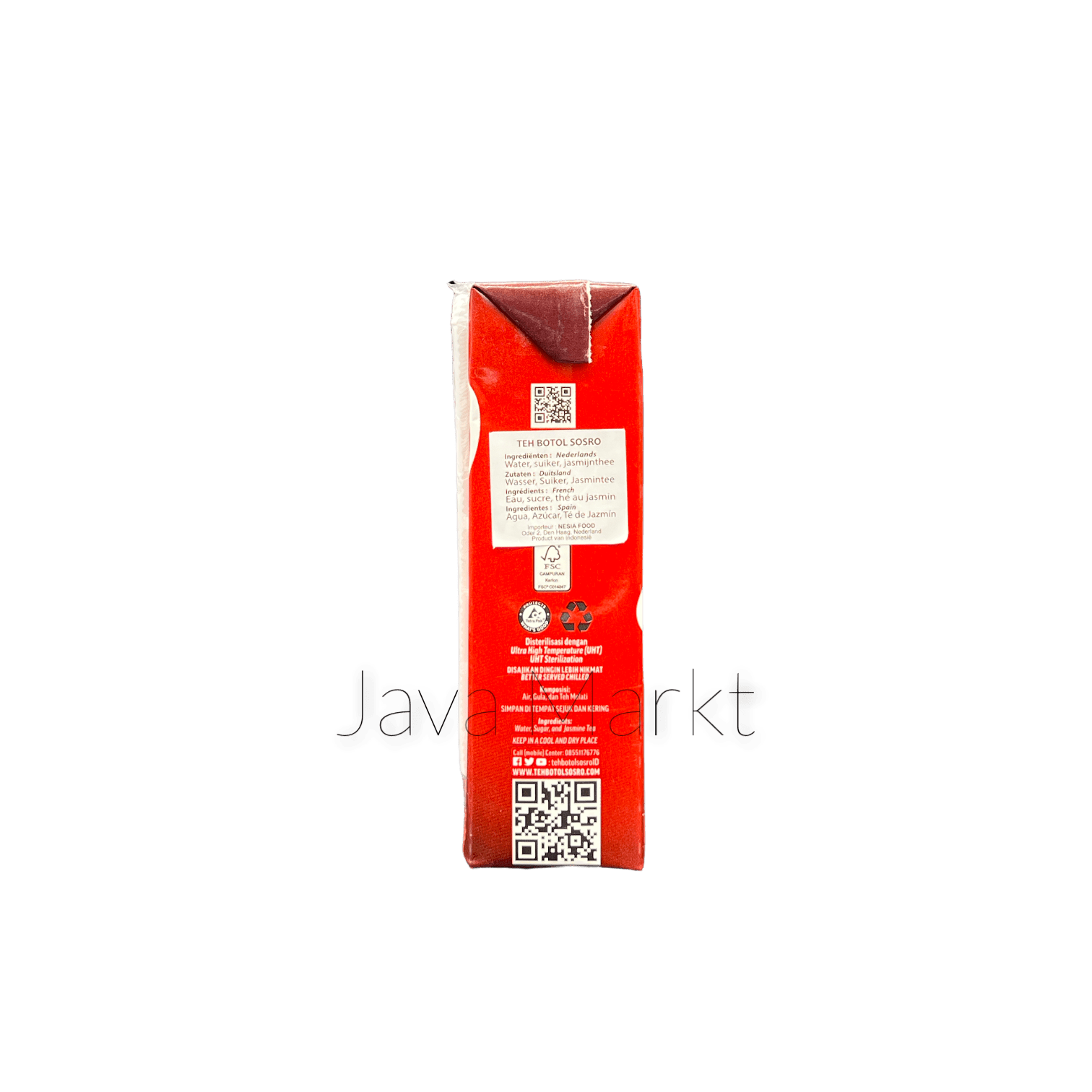 Vanka Kawat Teh Botol Sosro 250ml Flasche, erfrischender indonesischer Tee in Glasflasche, ideal für unterwegs